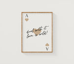 Trendy Custom Friends Retro Playing Card Wall Art, Personalised Best Friends Playing Card Quote Poster, Trendy Aesthetic Preppy Room Decor