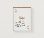 Trendy Custom Friends Retro Playing Card Wall Art, Personalised Best Friends Playing Card Quote Poster, Trendy Aesthetic Preppy Room Decor