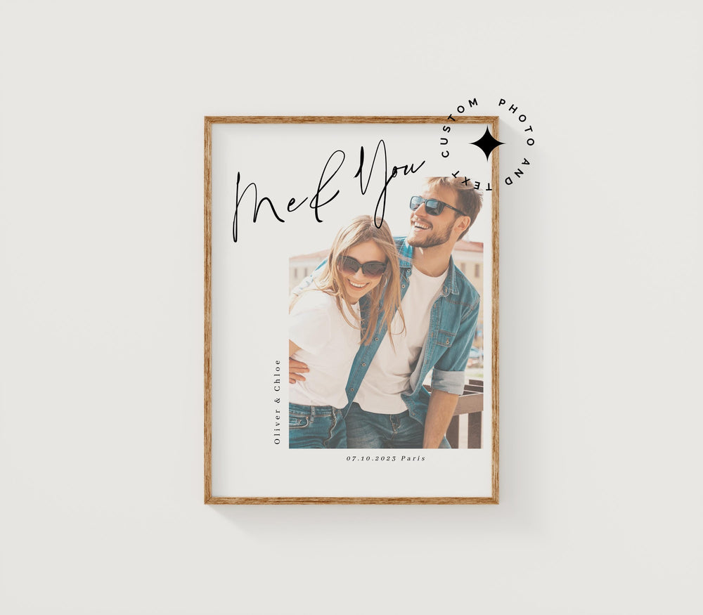 Personalised COUPLES Photo Print, Me and You Photo Gift, Custom Photo Gift Print, Him and Her Photo Gift Ideas, Couples Gift With Photo