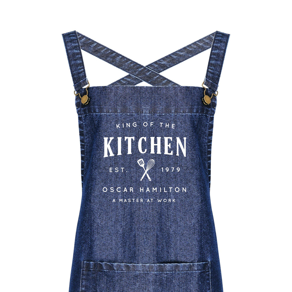 Personalised Barista Style Apron | King of the Kitchen - Glam & Co Designs Ltd