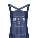 Personalised Barista Style Apron | Queen of the Kitchen - Glam & Co Designs Ltd