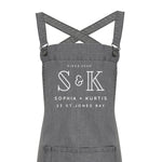 Personalised Denim Barista Style Apron | Aprons for Men and Women | His and Hers Aprons