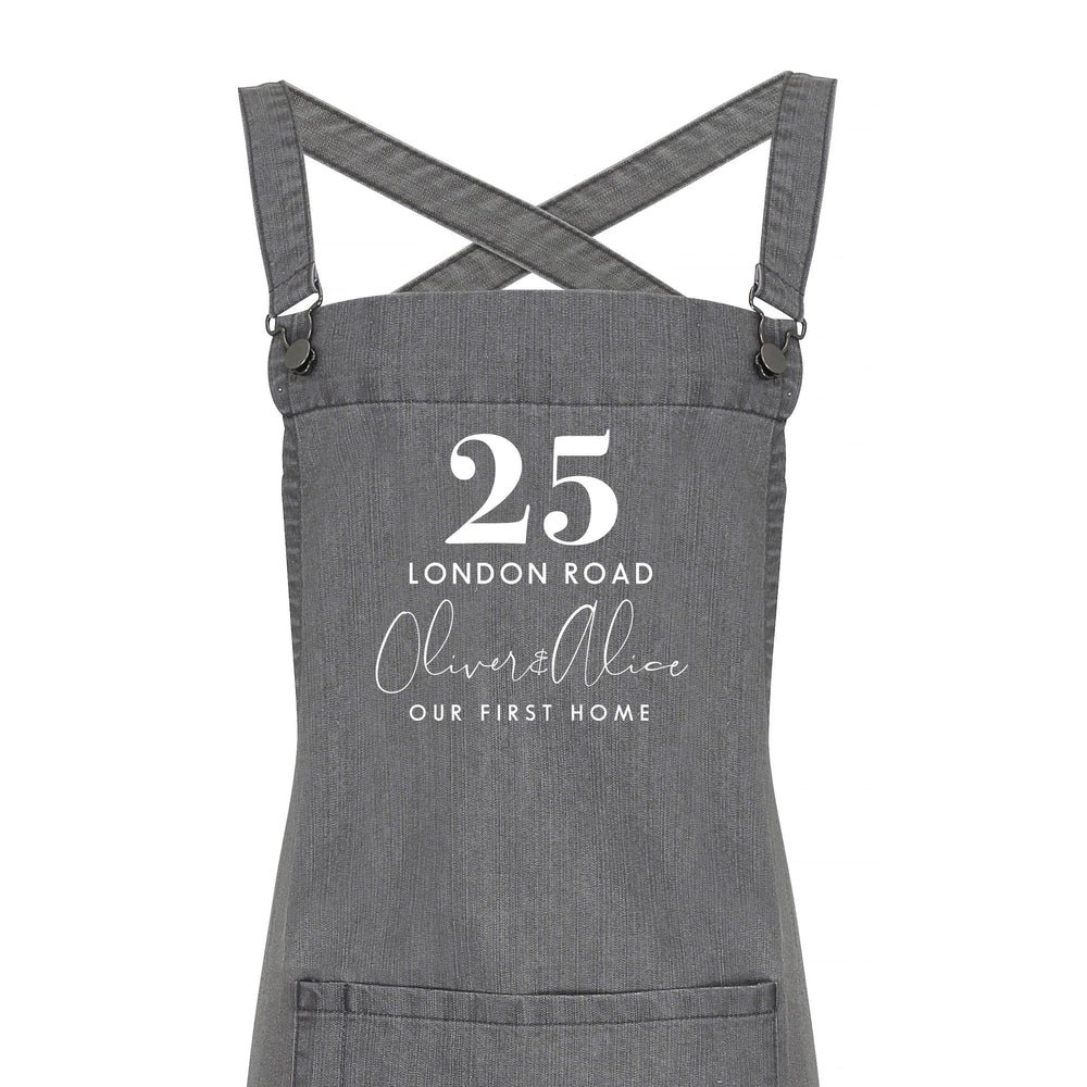 Personalised Barista Apron | Our First Home Apron - Glam & Co Designs Ltd