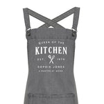 Personalised Barista Style Apron | Queen of the Kitchen - Glam & Co Designs Ltd