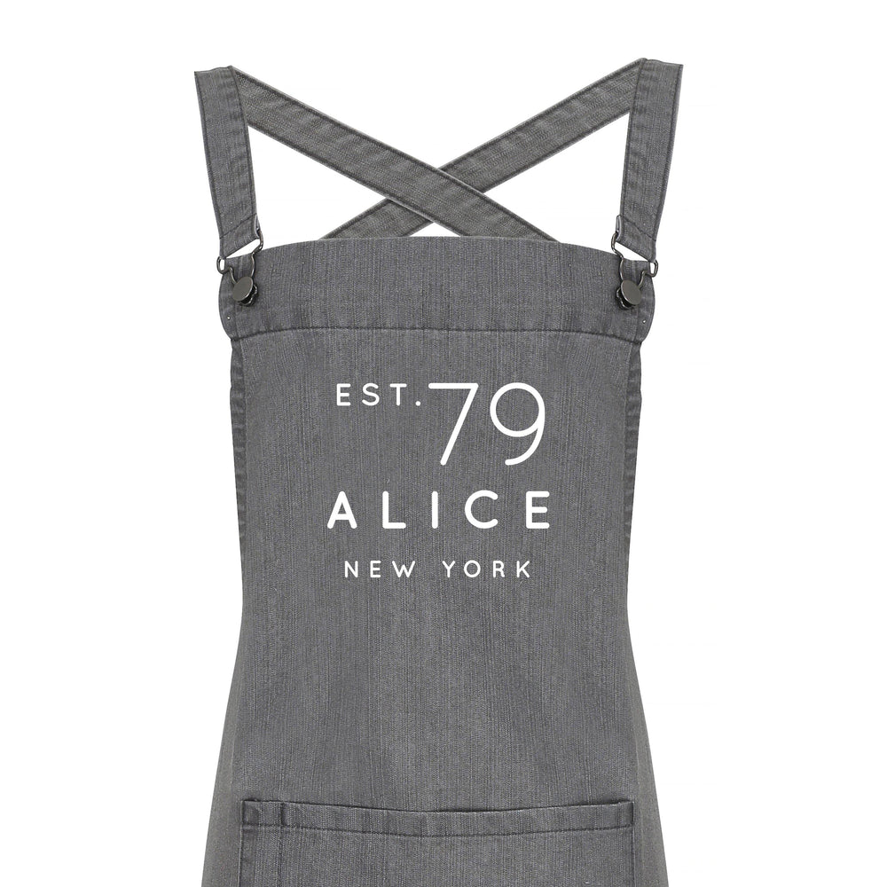 Personalised Denim Barista Style Apron | Aprons for Men and Women | Est Date