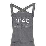 Personalised Denim Barista Style Apron | Birthday No. Aprons