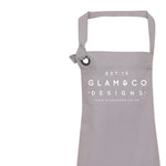 Logo Design Apron | Aprons for Women | Aprons for Men | Logo Apron - Natural Apron - Glam and Co 