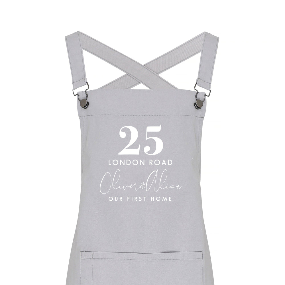 Personalised Barista Apron | Our First Home Apron - Glam & Co Designs Ltd