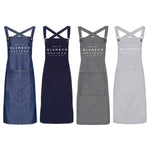 Personalised Denim Barista Style Apron | Kitchen Apron for Men and Women - Glam & Co Designs Ltd