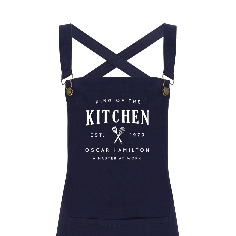 Personalised Barista Style Apron - King of the Kitchen - Glam & Co Designs Ltd