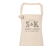 Personalised Aprons | Custom apron for Mr and Mrs - Glam & Co Designs Ltd