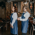 Personalised Denim Barista Style Apron | Aprons for Men and Women - Glam & Co Designs Ltd