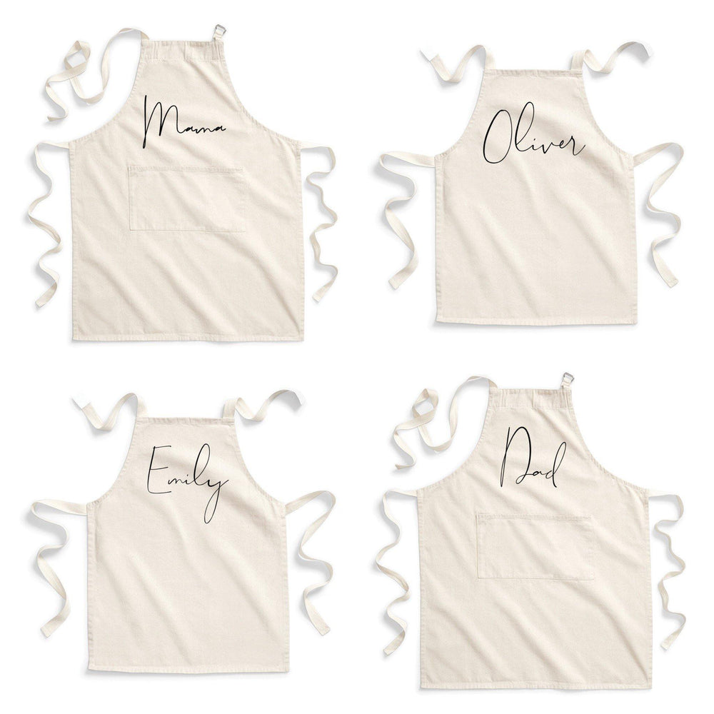 Personalised Aprons | Custom apron for Dad | Custom apron for Mum | Personalised kids aprons | Personalised family aprons - Glam & Co Designs Ltd