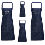 Mr and Mrs Gift Ideas | Personalised Denim Apron | Personalised Apron for Mr and Mrs | Gift ideas for Weddings | Him and Her Gift Ideas - Glam & Co Designs Ltd