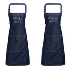 Mr and Mrs Gift Ideas | Personalised Denim Apron | Personalised Apron for Mr and Mrs | Gift ideas for Weddings | Him and Her Gift Ideas