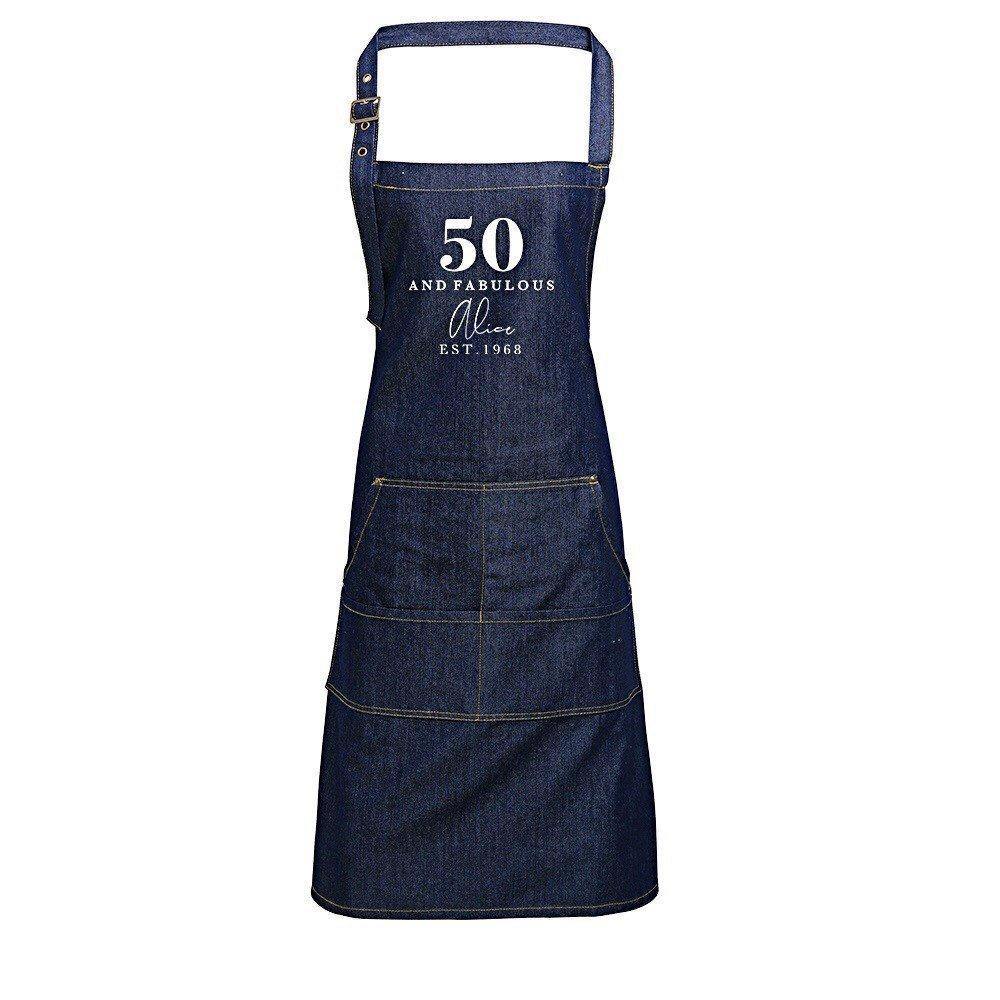 Personalised Apron | Aprons for Women | 40th Birthday Gift Ideas | Birthday Gift for Her | 18th 21st 30th 40th 50th 60th Birthday Gift Ideas - Glam & Co Designs Ltd