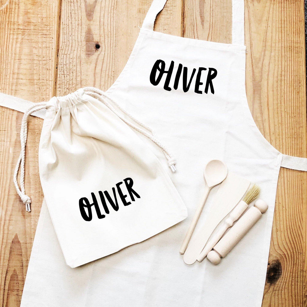 Kids Baking Set | Aprons for Kids | Kids Baking Apron | Personalised Kids Baking Set | Personalised Kids Apron |Aprons for Children - Glam and Co 