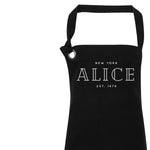 Personalised Apron | Aprons for Men and Women | Vintage Apron | Retro Apron | Custom Apron for Him and Her | Personalised Cook | Black Apron