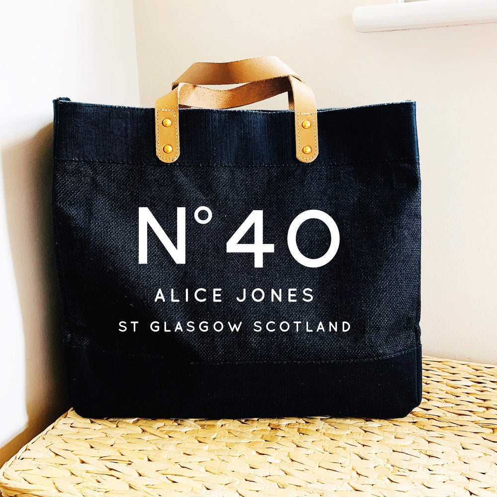 Personalised Bag | 40th Birthday Gift | Personalised Shopping Bag | Gift ideas for Her | Custom Beach Bag | Custom Bag | Custom Shopping Bag - Glam & Co Designs Ltd