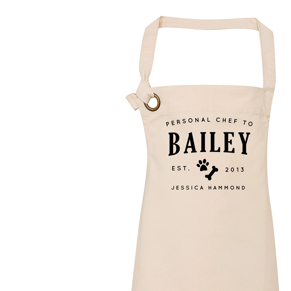 Personalised Apron | Aprons for Women | Vintage Apron | Dog Lover Gifts | Custom Apron for Women | Personal Chef Apron | Natural Apron