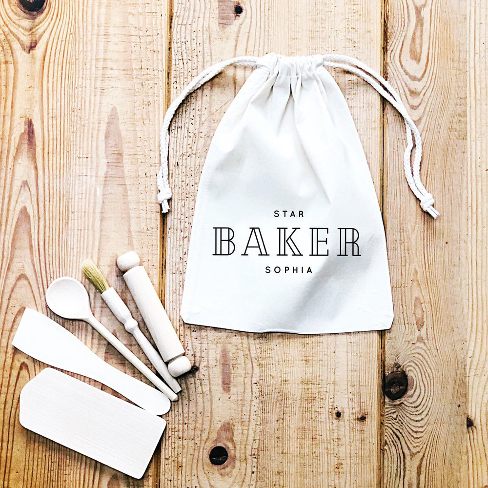 Kids Baking Set | Star Baker | Kids Baking Apron | Personalised Kids Baking Set | Personalised Kids Apron |Aprons for Children |Kids Baking - Glam and Co 