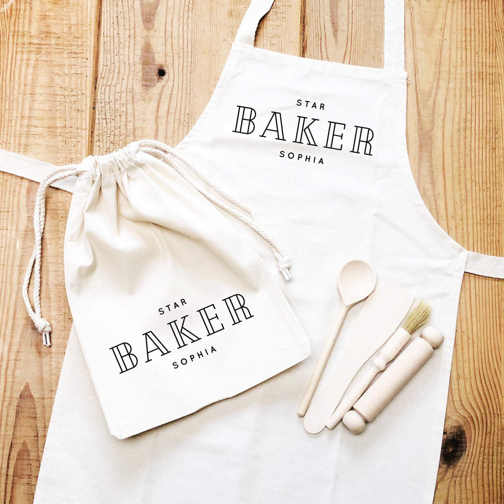 Kids Baking Set | Head Chef | Kids Baking Apron | Personalised Kids Baking Set | Personalised Kids Apron |Aprons for Children |Kids Baking - Glam and Co 