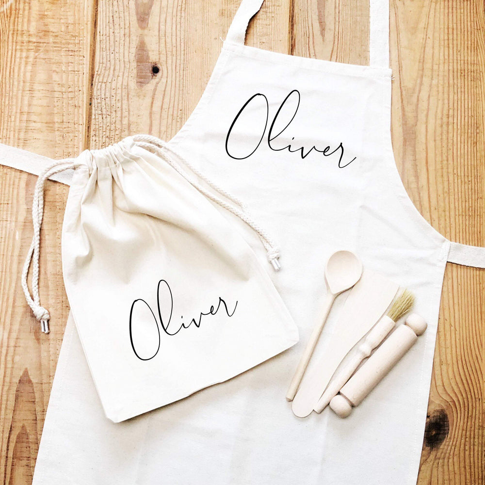 Kids Baking Set | Aprons for Kids | Kids Baking Apron | Personalised Kids Baking Set | Personalised Kids Apron |Aprons for Children - Glam and Co 