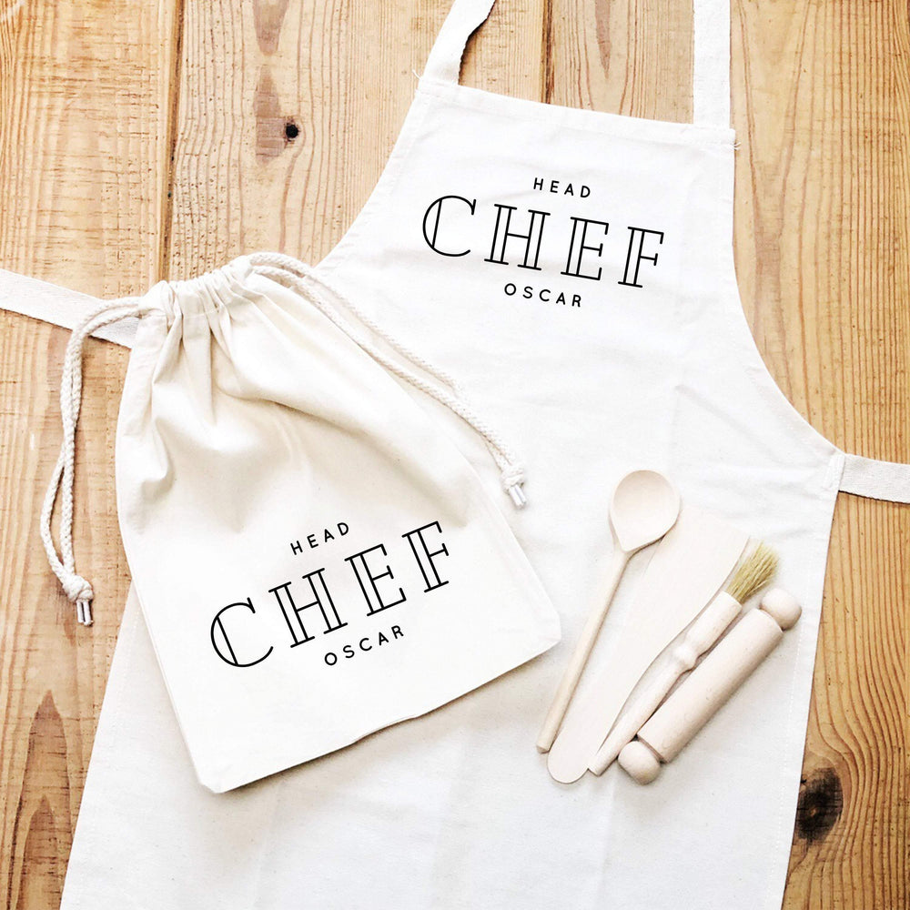 Kids Baking Set | Head Chef | Kids Baking Apron | Personalised Kids Baking Set | Personalised Kids Apron |Aprons for Children |Kids Baking