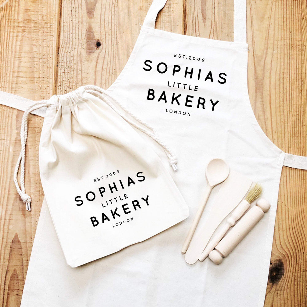 Kids Baking Set | Little Bakery Set | Kids Baking Apron | Personalised Kids Baking Set | Personalised Kids Apron | Aprons for Children | - Glam and Co 