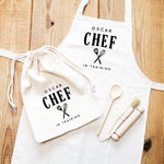 Kids Baking Set | Chef in Training Baking Set | Aprons for Kids | Kids Baking Apron | Personalised Kids Baking Set | Personalised Kids Apron - Glam and Co 