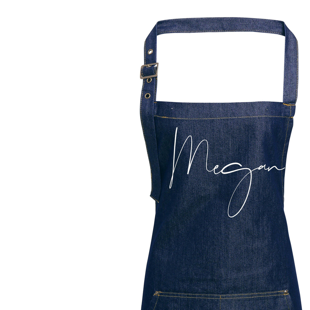 Personalised Denim Apron | Aprons for Women | Birthday Gift Ideas | Vintage Style Custom Apron | Personalised Apron