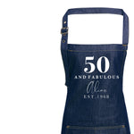 Personalised Apron | Aprons for Women | 40th Birthday Gift Ideas | Birthday Gift for Her | 18th 21st 30th 40th 50th 60th Birthday Gift Ideas - Glam and Co 